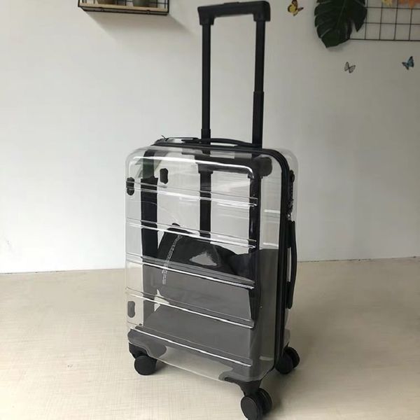 suitcases 20 inch famous brand transparent suitcase spinner cabin luggage trolley bag on wheels 221026
suitcases 20 inch famous brand transparent suitcase spinner cabin luggage trolley bag on wheels 221026