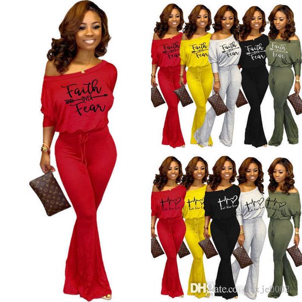 2022 fall ladies bat sleeve jumpsuits designer letter printed loose belted wide leg rompers women one piece elegant pants, Black;white
2022 fall ladies bat sleeve jumpsuits designer letter printed loose belted wide leg rompers women one piece elegant pants, Black;white