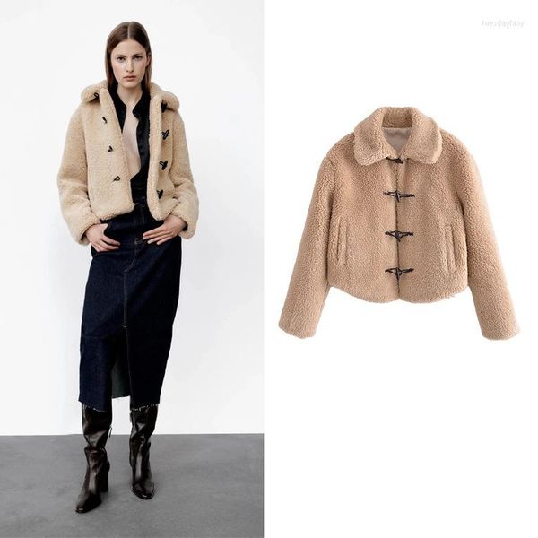 women's fur women's winter fleece lapel coat autumn and loose fake single-breasted short warm sweater, Black
women's fur women's winter fleece lapel coat autumn and loose fake single-breasted short warm sweater, Black
