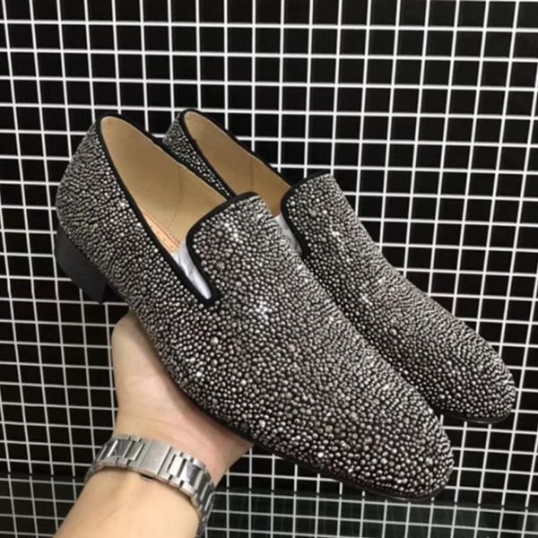 brand rhinestone luxury designer shoes loafers men red soled bling crystal leather dress flat summer flats red bottom party wedding shoe for, Black
brand rhinestone luxury designer shoes loafers men red soled bling crystal leather dress flat summer flats red bottom party wedding shoe for, Black