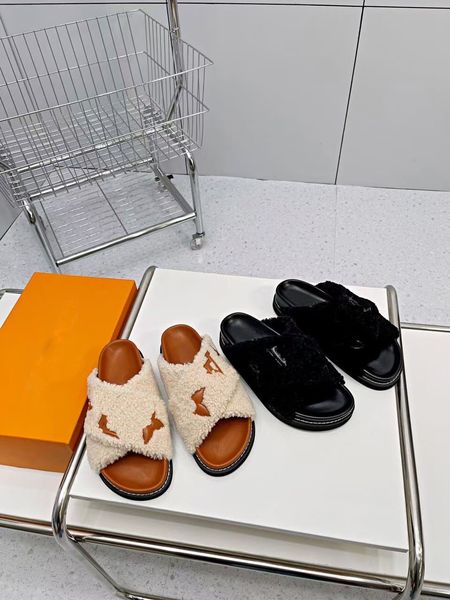 women sandals slippers paseo flat comfort mule indoor outdoor slides wool rubber slipper wintry version fur full fluffy treaded all-match la, Black
women sandals slippers paseo flat comfort mule indoor outdoor slides wool rubber slipper wintry version fur full fluffy treaded all-match la, Black