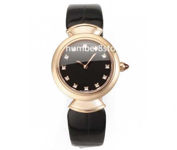 18k rose gold lady watch black lacquered dial diamond indexes swiss quartz movment sapphire crystal womens luxury wristwatch red alligator b, Slivery;brown
18k rose gold lady watch black lacquered dial diamond indexes swiss quartz movment sapphire crystal womens luxury wristwatch red alligator b, Slivery;brown