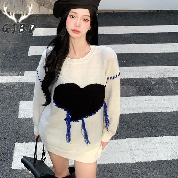white vintage knitted harajuku sweater autumn and winter women v neck fashion female casual baggy sense of design pullover, White;black
white vintage knitted harajuku sweater autumn and winter women v neck fashion female casual baggy sense of design pullover, White;black