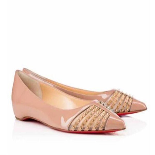 with box women pointed toe spikes sandals ballet shoes ladies red dress bottom degraspike flat women luxurious ballerinas par298m, Black
with box women pointed toe spikes sandals ballet shoes ladies red dress bottom degraspike flat women luxurious ballerinas par298m, Black