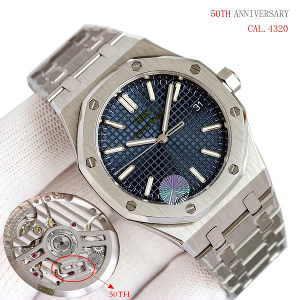 50th anniversary luxury watches cal.4320 mechanical automatic movement men watch 904l stainless steel watchband 50m waterproof lumious wrist, Slivery;brown
50th anniversary luxury watches cal.4320 mechanical automatic movement men watch 904l stainless steel watchband 50m waterproof lumious wrist, Slivery;brown