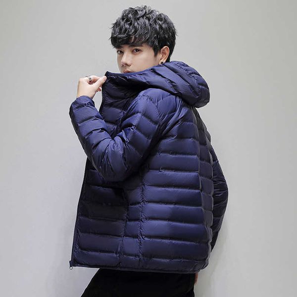 winter new short hooded coat trendy color white duck down warm jacket men's clothing, Black
winter new short hooded coat trendy color white duck down warm jacket men's clothing, Black