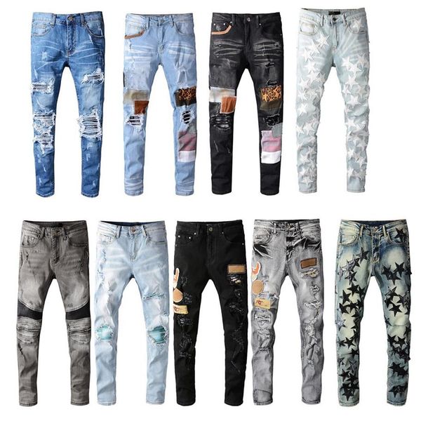mens distressed ripped biker jeans slim fit motorcycle biker denim for men fashion designer hip hop men jeans good quality234v, Blue
mens distressed ripped biker jeans slim fit motorcycle biker denim for men fashion designer hip hop men jeans good quality234v, Blue