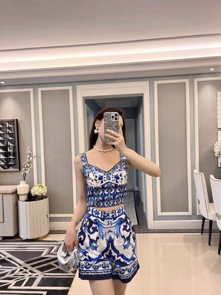 do summer suit ootd fashion dresses women's blue and white porcelain print bustier cropped short pants bohemian holiday wedding dress p, White;black
do summer suit ootd fashion dresses women's blue and white porcelain print bustier cropped short pants bohemian holiday wedding dress p, White;black