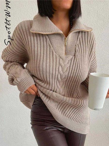 women's sweaters woman vintage lapel cashmere knit casual twist oversized half zipper pullover autumn female thick warm elegant clothes, White;black
women's sweaters woman vintage lapel cashmere knit casual twist oversized half zipper pullover autumn female thick warm elegant clothes, White;black