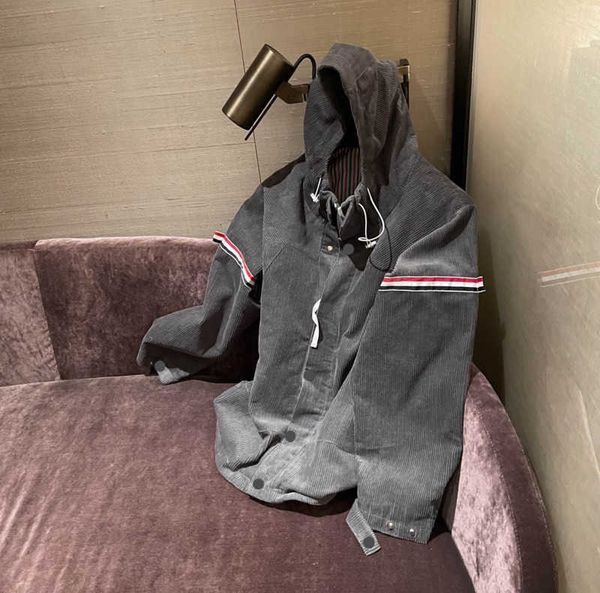 designer womens jackets corduroy hooded coat drop shoulder color stripe decoration single button jacket neckline drawstring design pocket ou, Black;brown
designer womens jackets corduroy hooded coat drop shoulder color stripe decoration single button jacket neckline drawstring design pocket ou, Black;brown