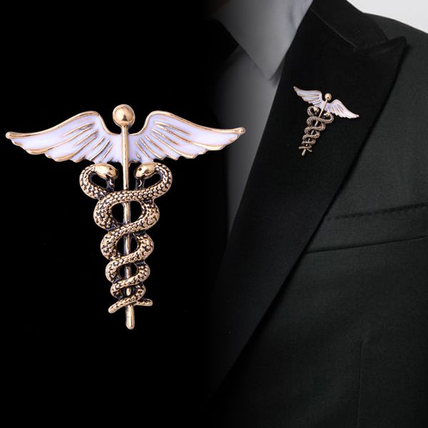 s3278 fashion jewelry pins vintage star of life medical logo brooch for man woman enamel angel wing snakes brooches, Gray
s3278 fashion jewelry pins vintage star of life medical logo brooch for man woman enamel angel wing snakes brooches, Gray