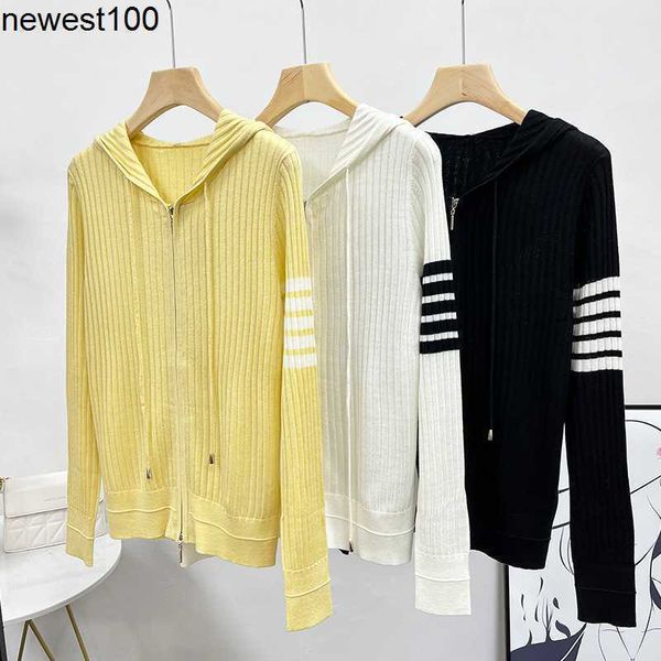 men's hoodies designer sweatshirts tb spring summer sports new soft waxy temperament hoodie jacquard double zipper solid color knitted, Black
men's hoodies designer sweatshirts tb spring summer sports new soft waxy temperament hoodie jacquard double zipper solid color knitted, Black