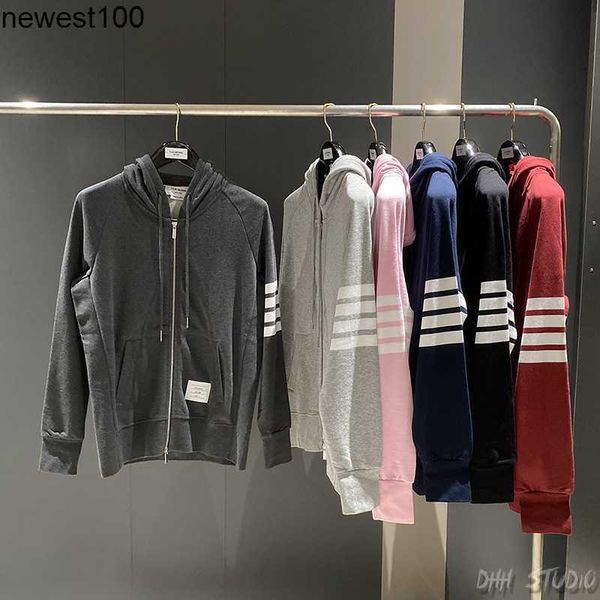 men's hoodies designer sweatshirts tb new zipper hoodie four bar sweater men women sports fashion lovers loose hooded coat, Black
men's hoodies designer sweatshirts tb new zipper hoodie four bar sweater men women sports fashion lovers loose hooded coat, Black