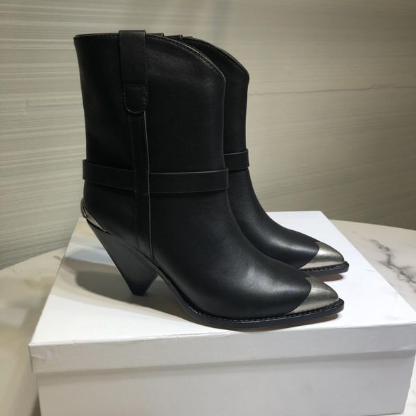 classic isabel boots marant lamsy black genuine real leather ankle boots metal toe western style
classic isabel boots marant lamsy black genuine real leather ankle boots metal toe western style