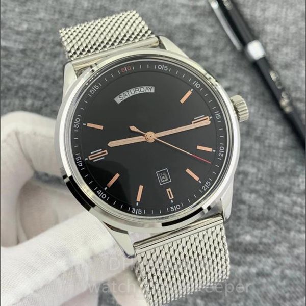 men's watch 40mm stainless steel sports style fashion designer blue eyebrow black dial unique silicone clock, Slivery;brown
men's watch 40mm stainless steel sports style fashion designer blue eyebrow black dial unique silicone clock, Slivery;brown