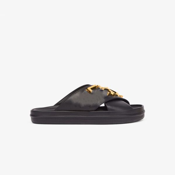 explosion women's black leather slides slipper sandal gold women metal logo lazy slippers lettering golden calfskin designer shoes cros
explosion women's black leather slides slipper sandal gold women metal logo lazy slippers lettering golden calfskin designer shoes cros