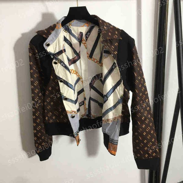 designer womens reversible jackets 2022aw fashion new baseball jacket classic brand old flower logo lining belt chain print coat women cloth, Black;brown
designer womens reversible jackets 2022aw fashion new baseball jacket classic brand old flower logo lining belt chain print coat women cloth, Black;brown