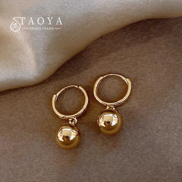 gold color metal ball pendant earrings 2022 simple design jewelry for women's fashion girls delicate ear accessories, Golden
gold color metal ball pendant earrings 2022 simple design jewelry for women's fashion girls delicate ear accessories, Golden
