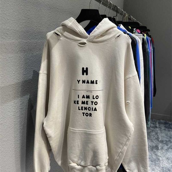 fashion couples balencigas hoodies b high version signature fleece ordering weaving dyeing pure cotton slurry offset printing hand worn hole, Black
fashion couples balencigas hoodies b high version signature fleece ordering weaving dyeing pure cotton slurry offset printing hand worn hole, Black