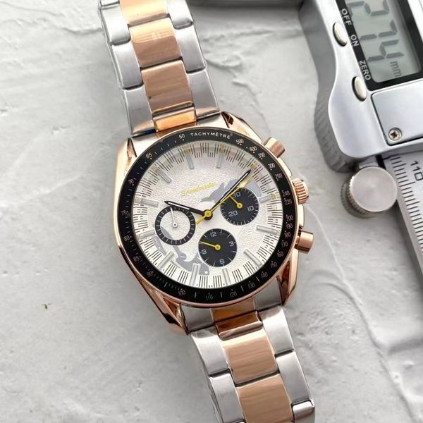 2022 selling men's luxury alloy steel band timing multi-function watch quartz watch formal wear, Slivery;brown
2022 selling men's luxury alloy steel band timing multi-function watch quartz watch formal wear, Slivery;brown