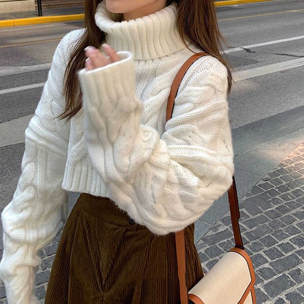 women's sweaters 2022 autumn winter women turtleneck sweater loose elegant warm knitted pullovers fashion solid knitwear jumper g22101, White;black
women's sweaters 2022 autumn winter women turtleneck sweater loose elegant warm knitted pullovers fashion solid knitwear jumper g22101, White;black