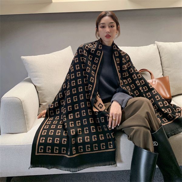 winter luxury brand design scarves women's cashmere soft double sided jacquard printed warm shawl ac384, Blue;gray
winter luxury brand design scarves women's cashmere soft double sided jacquard printed warm shawl ac384, Blue;gray