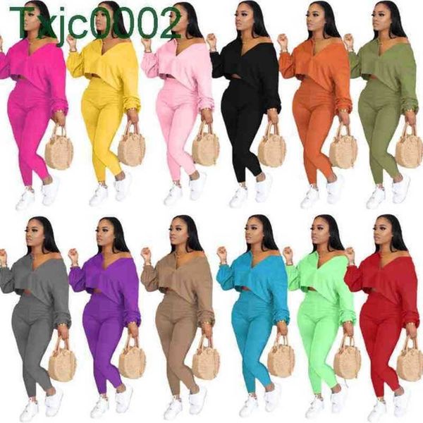 xs- 4xl women tracksuits two pieces set designer v neck bat sleeve crop and leggings outfits autumn plus size suit, Gray
xs- 4xl women tracksuits two pieces set designer v neck bat sleeve crop and leggings outfits autumn plus size suit, Gray