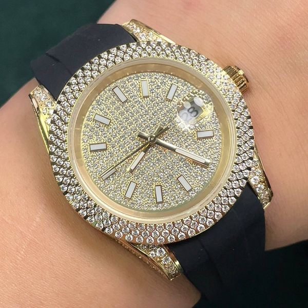 diamond watch mans watch 40mm automatic mechanical wristwatches business rubber montre de luxe movement watches for men, Slivery;brown
diamond watch mans watch 40mm automatic mechanical wristwatches business rubber montre de luxe movement watches for men, Slivery;brown