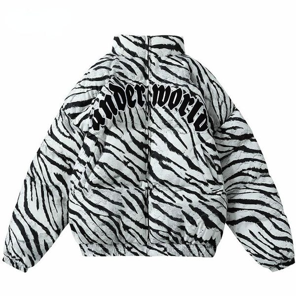 men hiphop winter jacket letter embroidery zebra pattern print loose padded parkas black warm streetwear windproof bubble jacket
men hiphop winter jacket letter embroidery zebra pattern print loose padded parkas black warm streetwear windproof bubble jacket