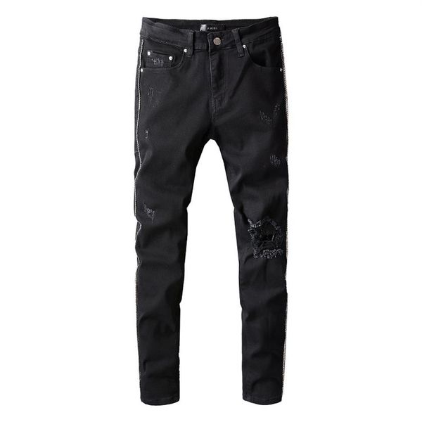 20ss mens designer jeans distressed ripped biker slim fit motorcycle denim for men s fashion jean mans pants pour homm164d, Blue
20ss mens designer jeans distressed ripped biker slim fit motorcycle denim for men s fashion jean mans pants pour homm164d, Blue