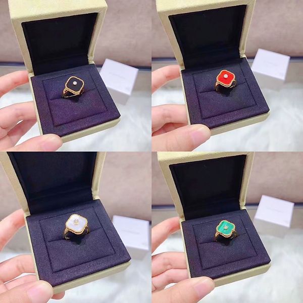 european and american charm 4-leaf grass ring fashion designer women's 18k pearl shell valentine's day jewelry gift 316l stainless, Slivery;golden 
european and american charm 4-leaf grass ring fashion designer women's 18k pearl shell valentine's day jewelry gift 316l stainless, Slivery;golden