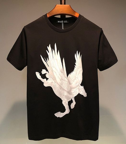 fashion designer mens summer short sleeve t-shirt european american wings printing t-shirt men women couples casual loose cotton clothes spo, White;black
fashion designer mens summer short sleeve t-shirt european american wings printing t-shirt men women couples casual loose cotton clothes spo, White;black