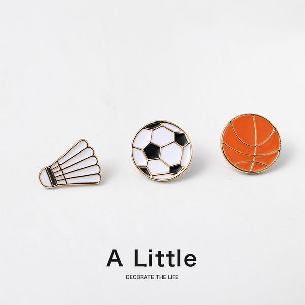 cartoon ball game pins creative gold plated basketball football badminton brooches alloy soccer badge small gift accessories, Gray
cartoon ball game pins creative gold plated basketball football badminton brooches alloy soccer badge small gift accessories, Gray