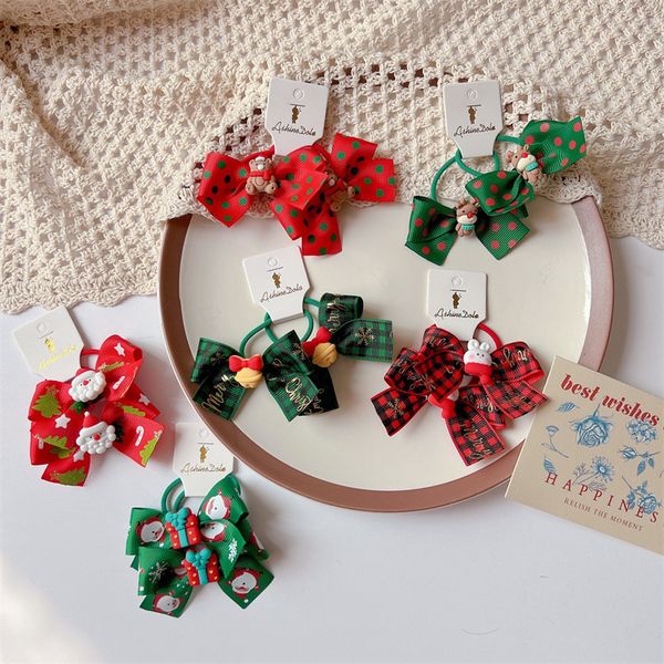 1 pair new christmas korean sweet girl princess fabric bow rubber band hair rope headwear fashion children's hair accessories, Slivery;white
1 pair new christmas korean sweet girl princess fabric bow rubber band hair rope headwear fashion children's hair accessories, Slivery;white