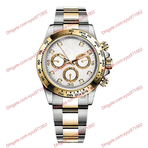 highquality asian factory men's watch 2813 sports automatic mechanical watches 116503 watch 40mm white diamond dial gold stainless stee, Slivery;brown
highquality asian factory men's watch 2813 sports automatic mechanical watches 116503 watch 40mm white diamond dial gold stainless stee, Slivery;brown