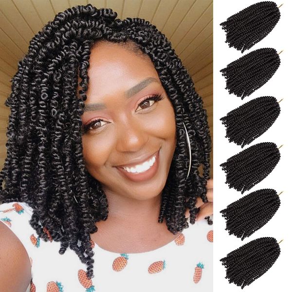 spring twist braiding hair 8 inch spring twists bomb hair synthetic fiber fluffy twist crochet braids low temperature twist crochet hair ls3, Black
spring twist braiding hair 8 inch spring twists bomb hair synthetic fiber fluffy twist crochet braids low temperature twist crochet hair ls3, Black