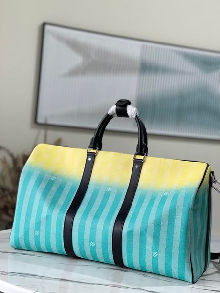 keepall new striped m59912 50 travel bag good duffle bag classic travel luggage for men real leather quality
keepall new striped m59912 50 travel bag good duffle bag classic travel luggage for men real leather quality