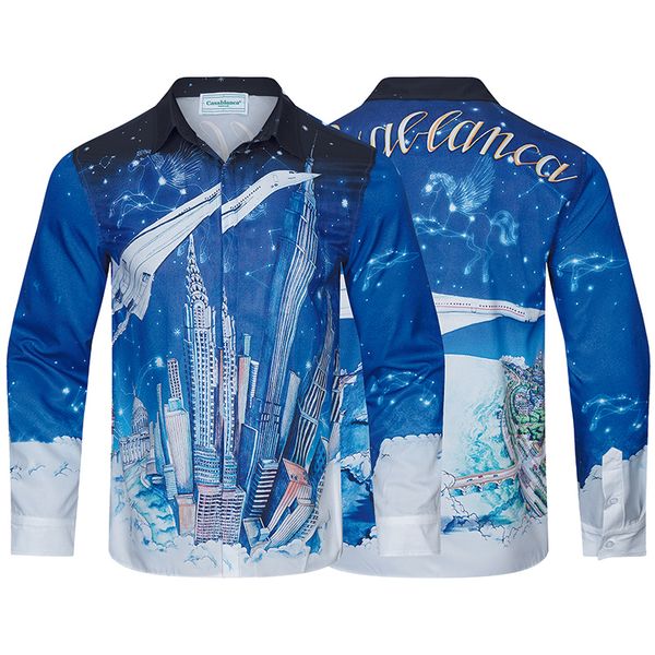 22 new men's plus size casual shirts casablanc crane flowers and birds around the gradient fairyland long-sleeve lapel flower shirt tem, White;black
22 new men's plus size casual shirts casablanc crane flowers and birds around the gradient fairyland long-sleeve lapel flower shirt tem, White;black