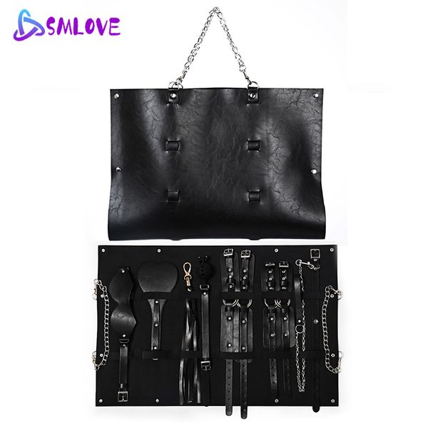 costumes pu leather handcuffs one-shoulder erotic bondage toys satchel gag whip racket for couple women games store, Black
costumes pu leather handcuffs one-shoulder erotic bondage toys satchel gag whip racket for couple women games store, Black