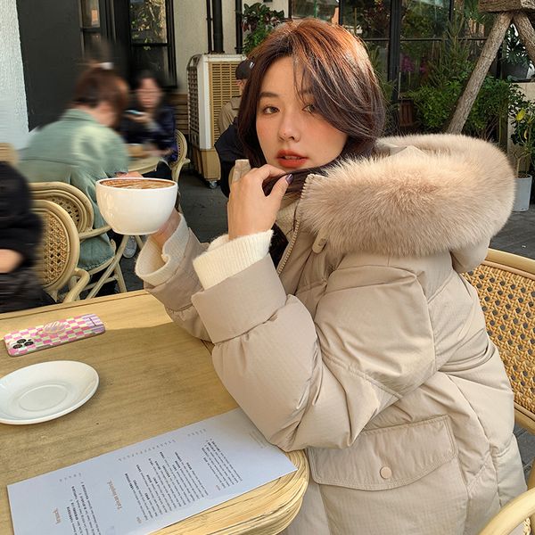 down jacket women's 2022 new mid-length fashion thickened white duck hooded fur collar winter long-sleeved ladies, Black
down jacket women's 2022 new mid-length fashion thickened white duck hooded fur collar winter long-sleeved ladies, Black