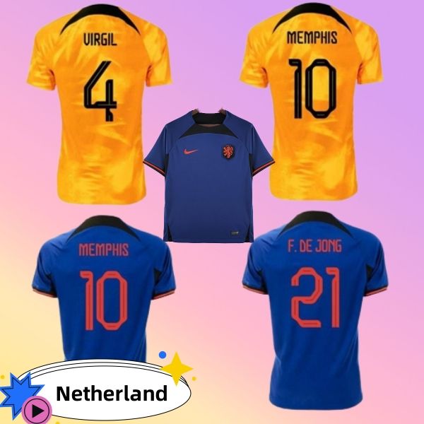 2022 soccer jerseys Netherlands WORLD CUP MEMPHIS 22 23 DE JONG Holland DE LIGT WIJNALDUM VAN DIJK Adult men kids kit sets DUMFRIES football shirt, Home fans
2022 soccer jerseys Netherlands WORLD CUP MEMPHIS 22 23 DE JONG Holland DE LIGT WIJNALDUM VAN DIJK Adult men kids kit sets DUMFRIES football shirt, Home fans