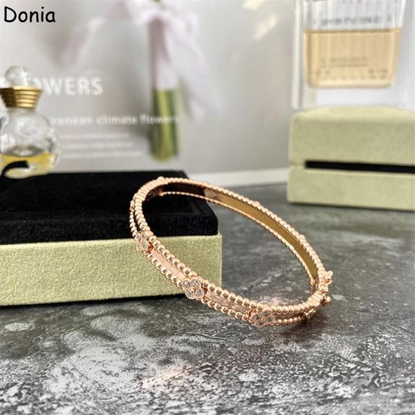 donia jewelry luxury bangle european and american fashion titanium micro-inlaid zirconia four-leaf flower bracelet gift with box221y, Black
donia jewelry luxury bangle european and american fashion titanium micro-inlaid zirconia four-leaf flower bracelet gift with box221y, Black