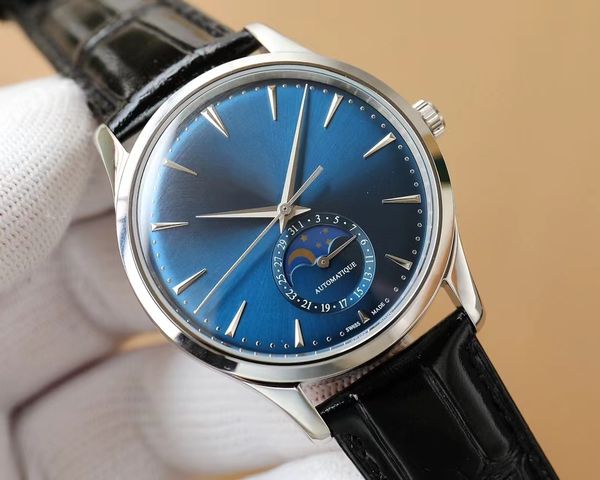 men's mechanical watch 39mm silver case 925 super movement upgrade fully automatic chain ultra thin moon phase series elegant classic l, Slivery;brown
men's mechanical watch 39mm silver case 925 super movement upgrade fully automatic chain ultra thin moon phase series elegant classic l, Slivery;brown