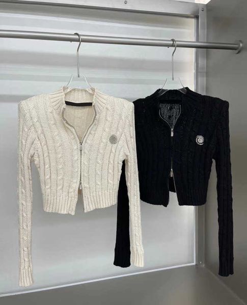cardigan womens sweaters stand neck wool double zipper short cardigans bright diamond removable pin self-matching shoulder pads knitted shir, White;black
cardigan womens sweaters stand neck wool double zipper short cardigans bright diamond removable pin self-matching shoulder pads knitted shir, White;black