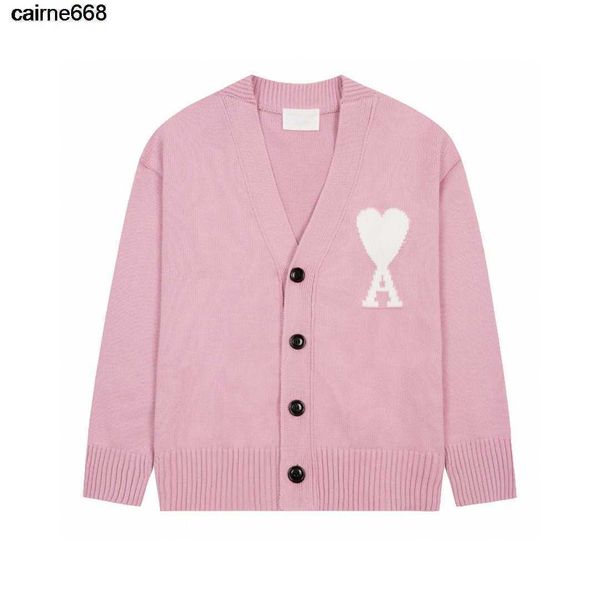 women's sweaters amis knitwear autumn fashion embroidery casual loose woolen cardigan long sleeve coat designer men women, White;black
women's sweaters amis knitwear autumn fashion embroidery casual loose woolen cardigan long sleeve coat designer men women, White;black