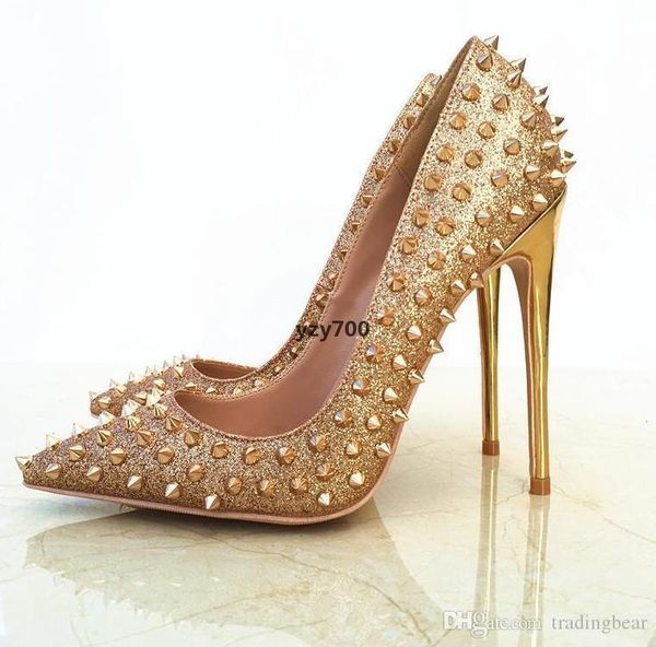 red-bottoms shoe christians size 33 to 46 shoes gold rivets spikes high heels genuine leather pointed stiletto heels tradingbear rjq, Black
red-bottoms shoe christians size 33 to 46 shoes gold rivets spikes high heels genuine leather pointed stiletto heels tradingbear rjq, Black