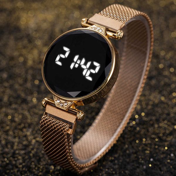 wristwatches luxury women's watches rose gold stainless steel ladies wristwatch led digital watch for women electronic clock reloj muje, Slivery;brown
wristwatches luxury women's watches rose gold stainless steel ladies wristwatch led digital watch for women electronic clock reloj muje, Slivery;brown