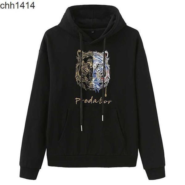 g tide brand men and women 2022 spring and autumn british animal tigerss head embroidery couple dress loose hooded sweater coat, Black
g tide brand men and women 2022 spring and autumn british animal tigerss head embroidery couple dress loose hooded sweater coat, Black