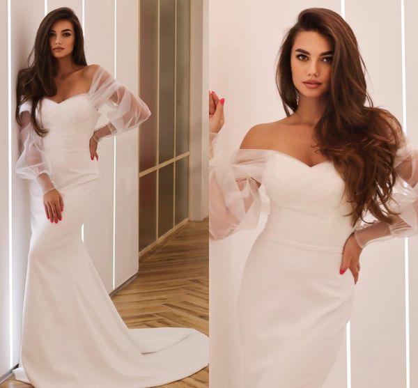 new sweetheart satin wedding dress mermaid long puffy sleeves buttons sweep train bridal gowns for women vestidos de novia 2023, White
new sweetheart satin wedding dress mermaid long puffy sleeves buttons sweep train bridal gowns for women vestidos de novia 2023, White