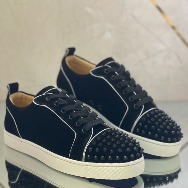 low red bottom shoes for men black suede toe studs magic laser edge casual flats loafers sneaker designer lace up red sole women wedding spi
low red bottom shoes for men black suede toe studs magic laser edge casual flats loafers sneaker designer lace up red sole women wedding spi